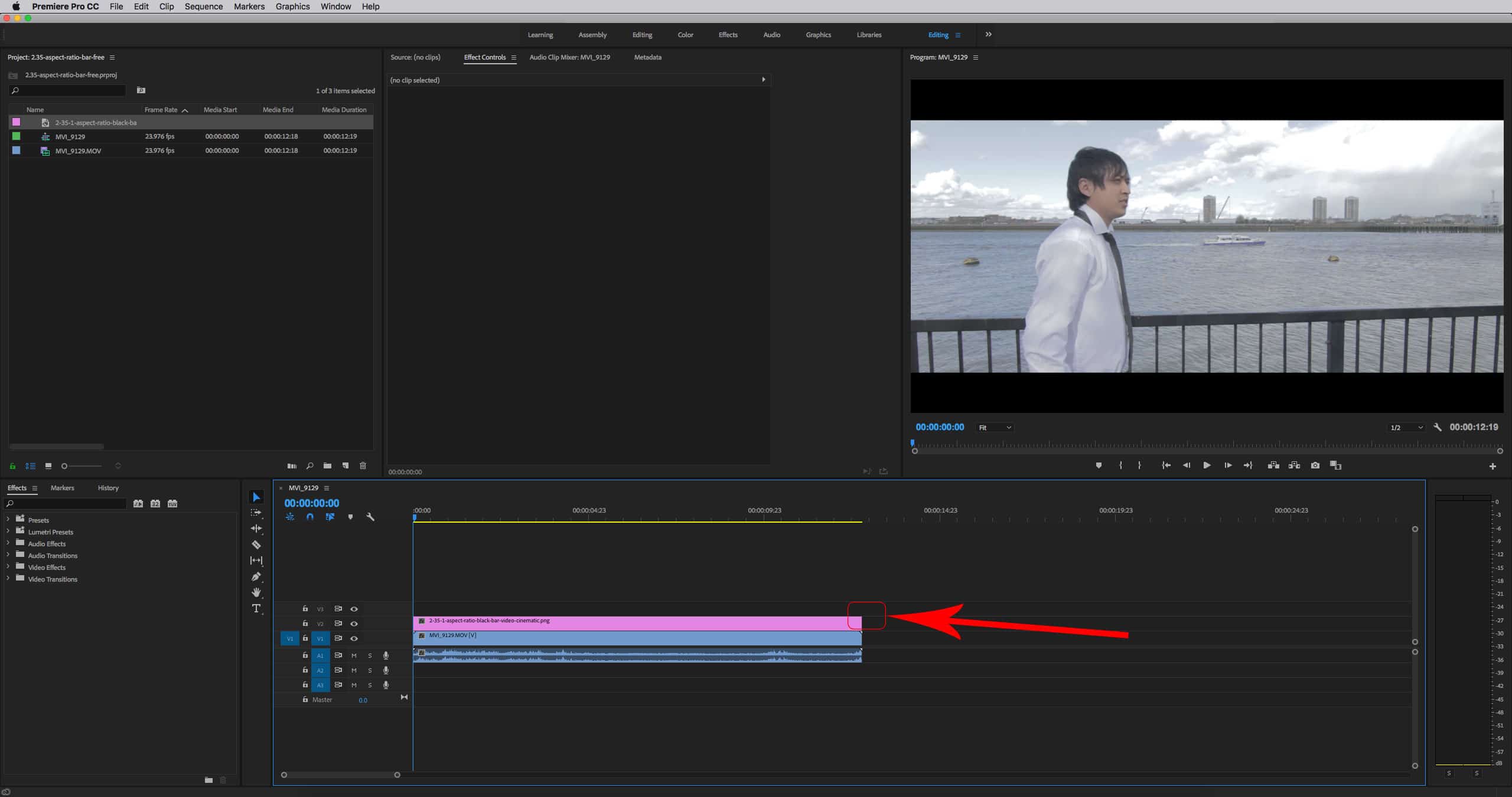 FREE 2 35 1 Aspect Ratio Black Bar For Adobe Premiere Pro After 