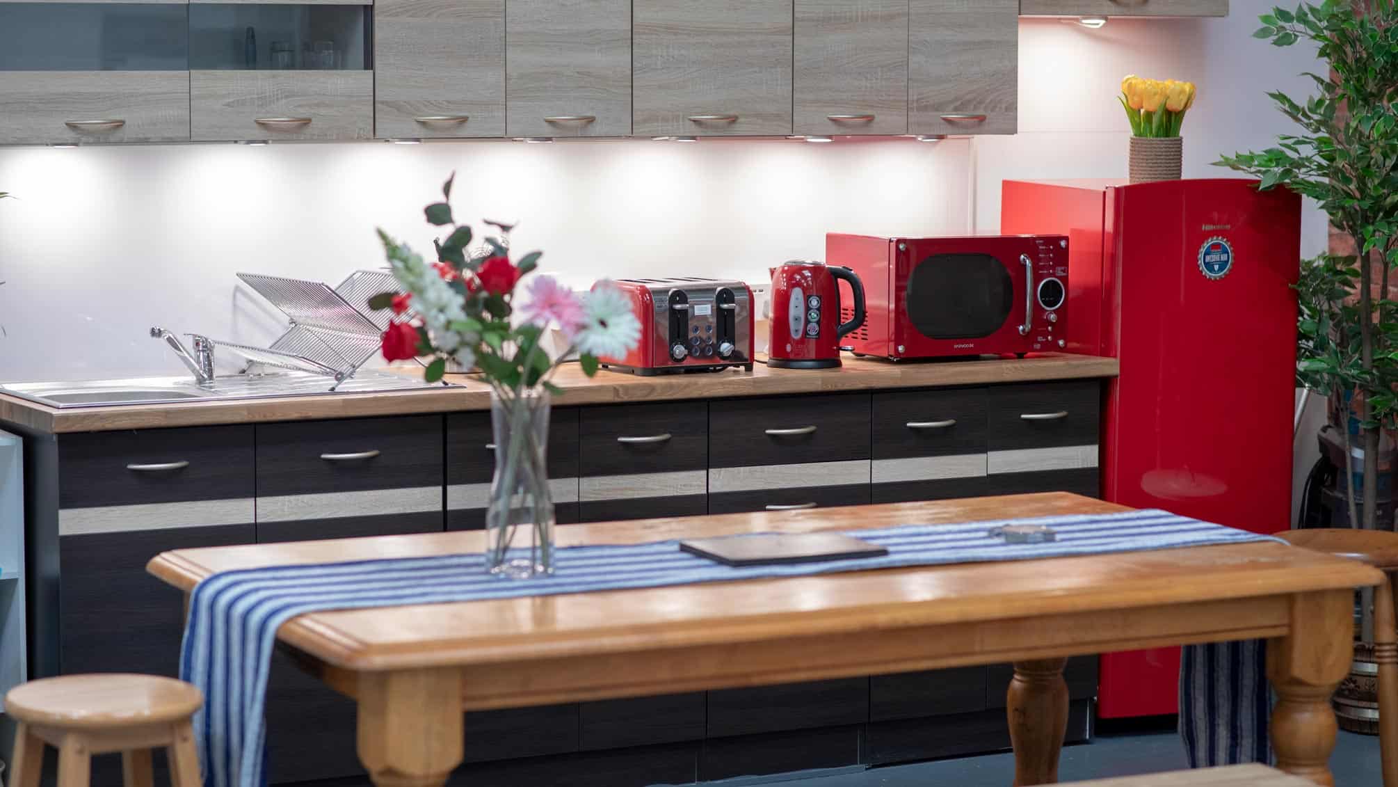 Kitchen and dining area at Cineview Studios