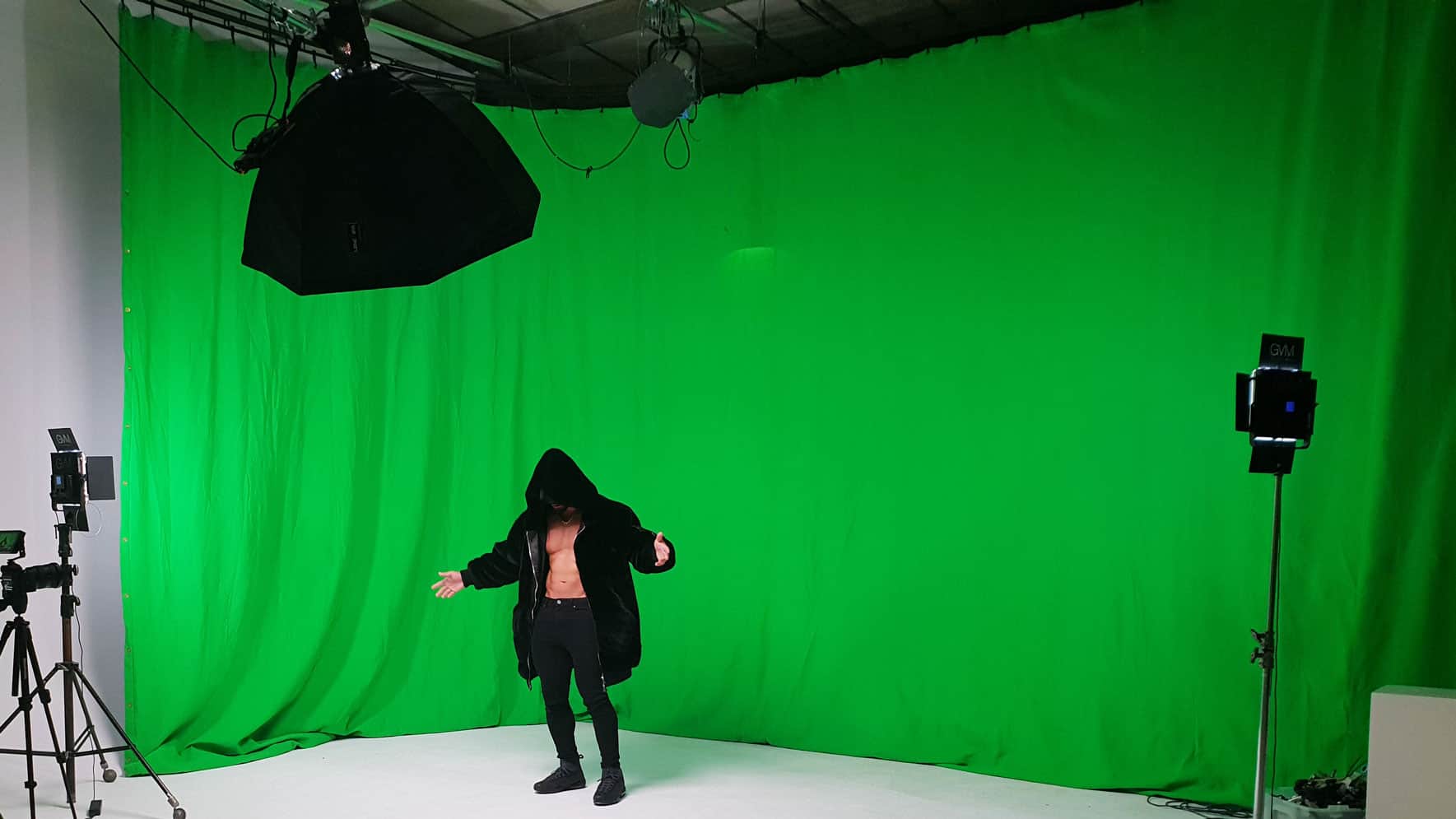 Modern Best Green Screen For Video Production with Futuristic Setup