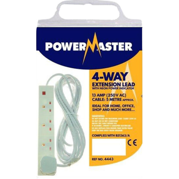 13amp 4 way extension cables