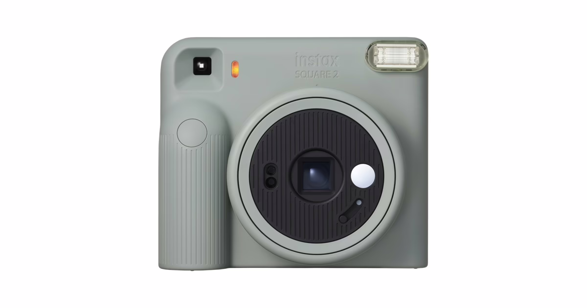 Fujifilm instax SQUARE 2 camera in Slate Blue with the Cool Mood Filter engaged