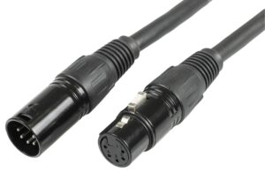 Coiled DMX lighting control cable