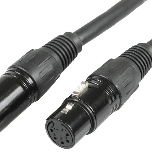 Coiled DMX lighting control cable