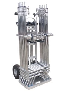 Magliner Hand Cart Kit with 10 C-Stands, Arms & 10 Knuckles available for studio equipment hire at Cineview Studios London